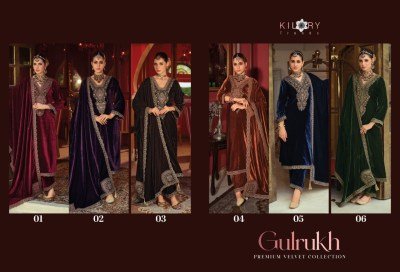 KILORY TRENDS GULRUKH  Pure Velvet Coding Dress Material wholesale catalogs