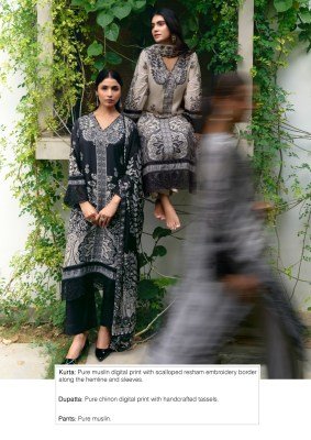 KIMORA Amber Vol-98 Pure Muslin Dress Material with Resham Embroidery & Chinon Dupatta dress material catalogs