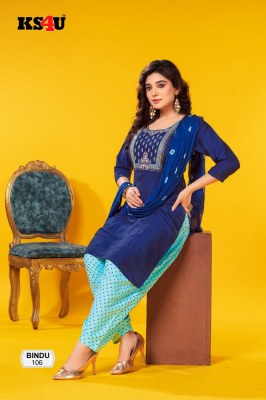 KS4U present bindu heavy twoton fabric exclusive readymade patiyala suit catalogue at wholesale price readymade suit catalogs