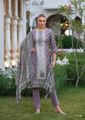 KT 109 by Shree Fab Pure Muslin Digital Printed Dress  material collection on low price dress material catalogs