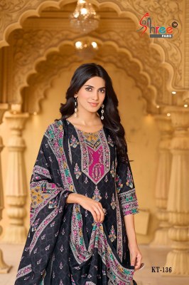 KT 136 A by Sharee Fab Pure Digital Printed Dress material catalogue at wholesaler rate dress material catalogs