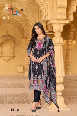 KT 136 A by Sharee Fab Pure Digital Printed Dress material catalogue at wholesaler rate dress material catalogs