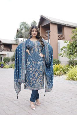 KT 241 by Shree Fab Pure viscous Maslin digital print with aari and hand work unstitched suit catalogue in low rate salwar kameez catalogs