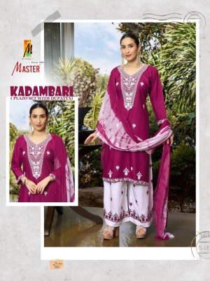 Kadambari by Master Designer embroidered work suit with palazzo collection at affordable rate readymade suit catalogs