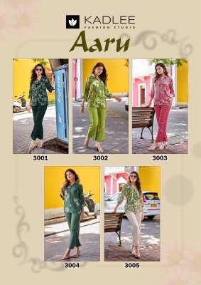 Kadlee Aaru Design 5 Rayon Flex Kurti Pant Set kurtis catalogs