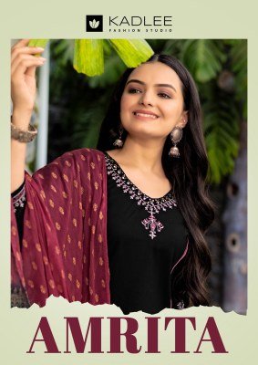 Kadlee Amrita Rayon Slub Kurti Pant Set with Thread & Handwork (S–3XL) wholesale catalogs