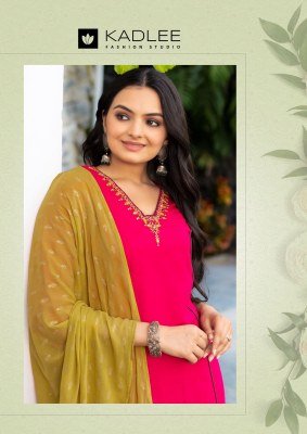 Kadlee Amrita Rayon Slub Kurti Pant Set with Thread & Handwork (S–3XL) readymade suit catalogs