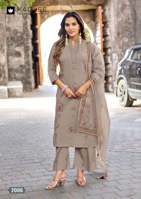 Kadlee Classy Look Rayon Printed Kurti Pant with Organza Printed Dupatta Set kurti pant with dupatta Catalogs