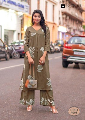 Kadlee Heer Vol 2 Rayon Print Kurti With Pant Set Collection kurtis catalogs