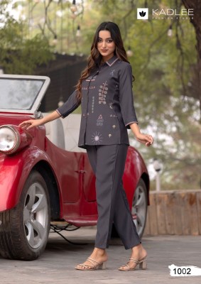 Kadlee High Touch Viscose Weaving Co-Ord set Wholesale Price  co ord set catalogs