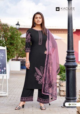 Kadlee Kamyaa Rayon Print Kurti And Bottom Set with Organza Print Dupatta Wholesale kurtis catalogs