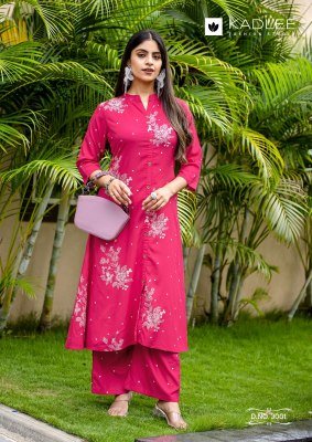 Kadlee Karnee Rayon Printed Top Bottom Set Collection kurtis catalogs
