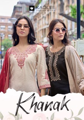 Kadlee Khanak Vol 6 Viscose Weaving Kurti with Hand And Threadwork Cotton Lycra Bottom and Pure Muslin Jacquard Dupatta Kadlee