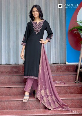 Kadlee Khanak Vol 6 Viscose Weaving Kurti with Hand And Threadwork Cotton Lycra Bottom and Pure Muslin Jacquard Dupatta kurti pant with dupatta Catalogs