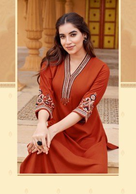 Kadlee Ladlee Vol 2 Heavy Rayon Kurti with Thread & Handwork (S–3XL) kurtis catalogs