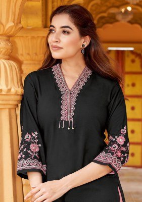 Kadlee Ladlee Vol 2 Heavy Rayon Kurti with Thread & Handwork (S–3XL) kurtis catalogs