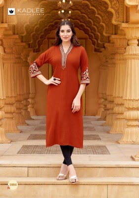 Kadlee Ladlee Vol 2 Heavy Rayon Kurtis with Thread And Handwork kurtis catalogs