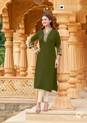 Kadlee Ladlee Vol 2 Heavy Rayon Kurtis with Thread And Handwork kurtis catalogs