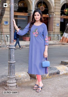 Kadlee Ladlee Vol-3 Heavy Rayon Embroidered Kurti Collection kurtis catalogs