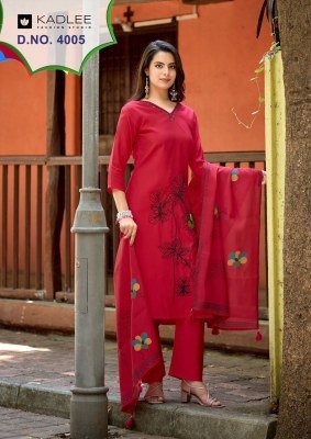 Kadlee Raahi Roman Silk Readymade Suit with Chanderi Dupatta kurti pant with dupatta Catalogs