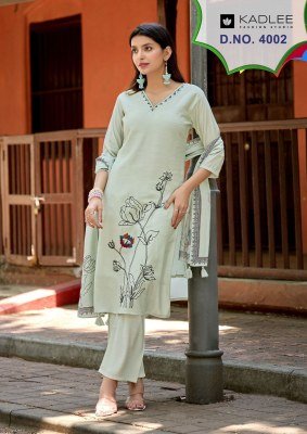 Kadlee Raahi Roman Silk Readymade Suit with Chanderi Dupatta kurti pant with dupatta Catalogs