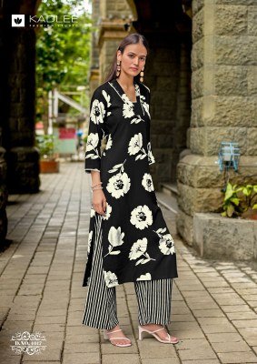 Kadlee Rangoli Vol 3 Design 6 Rayon Print Kurti Pant Set kurtis catalogs