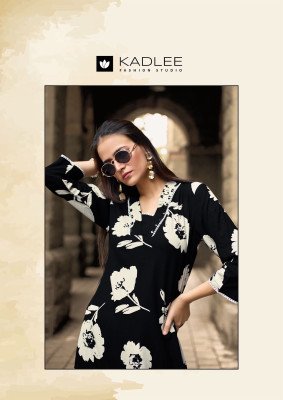 Kadlee Rangoli Vol 3 Rayon Printed Kurti Pant Set (S–3XL) kurti pant with dupatta Catalogs