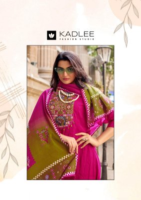 Kadlee Roopam Mull Chanderi Kurti Pant Set with Dupatta (S–3XL) kurti pant with dupatta Catalogs