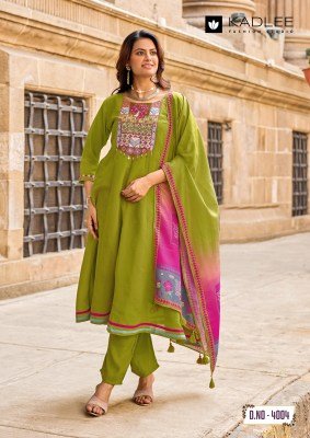 Kadlee Roopam Mull Chanderi Kurti Pant Set with Dupatta (S–3XL) kurti pant with dupatta Catalogs