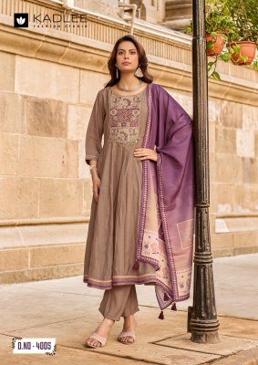 Kadlee Roopam Mull Chanderi Kurti Pant Set with Dupatta (S–3XL) kurti pant with dupatta Catalogs