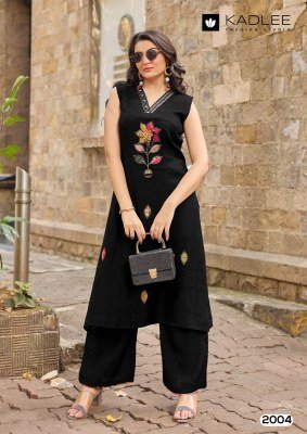 Kadlee Rose Petal Dhabu Cotton Kurti Pant Set with Khatli Work (S–3XL) kurtis catalogs