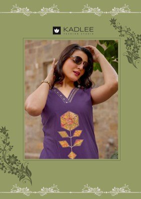 Kadlee Rose Petal Dhabu Cotton Kurti Pant Set with Khatli Work (S–3XL) kurtis catalogs