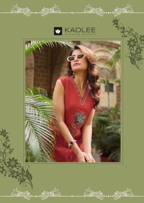 Kadlee Rose Petal Dhabu Cotton Kurti Pant Set with Khatli Work (S–3XL) kurtis catalogs