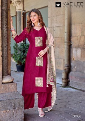 Kadlee Royal Queen Gajji Silk Readymade Suit Set readymade suit catalogs