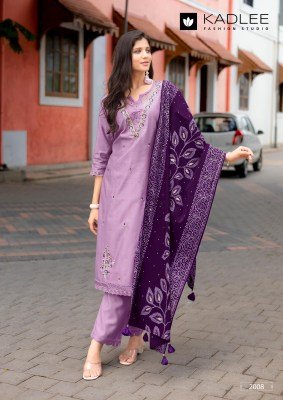 Kadlee Sahiyar Vol 2 Premium Viscose Weaving Kurti Set with Soft Cotton Inner, Hand and Threadwork, Viscose Bottom, and Modal Print Dupatta Wholesale kurtis catalogs