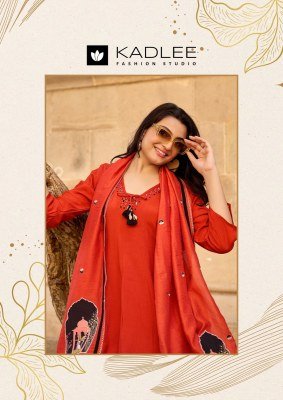 Kadlee SaiRaa Designer Pure Muslin Suit Set with Thread & Handwork and Chanderi Dupatta readymade suit catalogs