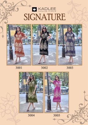 Kadlee Signature Design 5 Rayon Print Wholesale Catalog kurtis catalogs