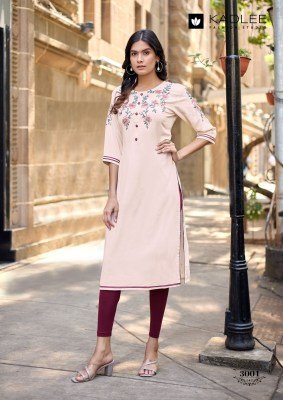Kadlee Suchitra Heavy Rayon Kurti with Thread & Handwork kurtis catalogs