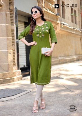 Kadlee Suchitra Heavy Rayon Kurti with Thread & Handwork kurtis catalogs