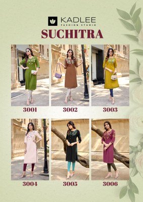 Kadlee Suchitra Heavy Rayon Kurti with Thread & Handwork kurtis catalogs