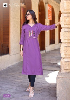 Kadlee Yashvi Vol-2 Heavy Rayon Kurti with Thread & Handwork kurtis catalogs