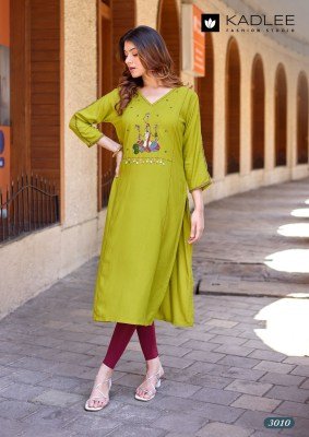 Kadlee Yashvi Vol-2 Heavy Rayon Kurti with Thread & Handwork kurtis catalogs