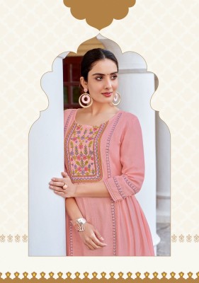 Kadlee by Anshika fancy reyon embroidered kurti catalogue at affordable rate kurtis catalogs