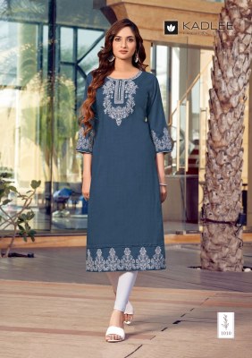 Kadlee by Mastani reyon embroidered fancy kurti catalogue at affrodable rate Kadlee