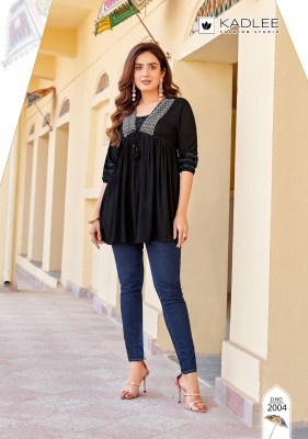 Kadlee mittoo by Centuri heavy reyon neck embroidered tunic catalogue at affordable rate western wear catalogs