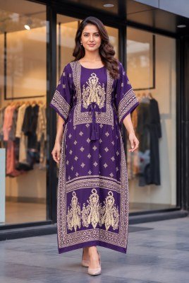 Kaftan Vol-9.0 Long Heavy French Crape Printed Kaftan Free Size kurtis