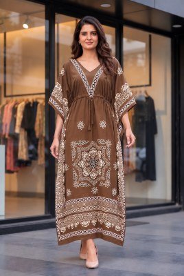 Kaftan Vol-9.0 Long Heavy French Crape Printed Kaftan Free Size kurtis