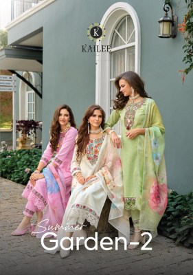 Kailee Fashion Summer Garden Vol 2 Pure Cotton  Kurti Pant And Dupatta Designer Fancy Mirror Work  And Handwork And Accessory Work  Bottom And Dupatta kurtis catalogs