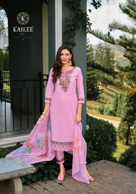 Kailee Fashion Summer Garden Vol 2 Pure Cotton  Kurti Pant And Dupatta Designer Fancy Mirror Work  And Handwork And Accessory Work  Bottom And Dupatta kurtis catalogs