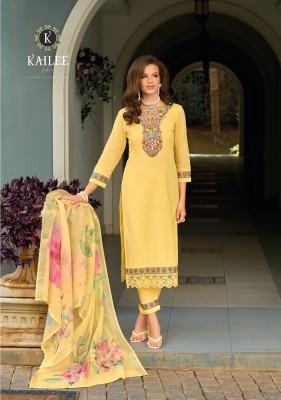Kailee Fashion Summer Garden Vol 2 Pure Cotton  Kurti Pant And Dupatta Designer Fancy Mirror Work  And Handwork And Accessory Work  Bottom And Dupatta kurtis catalogs